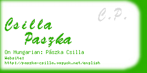 csilla paszka business card