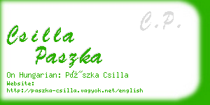 csilla paszka business card